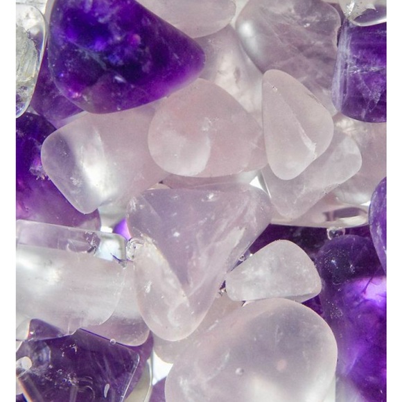 VitaJuwel Via Wellness Water Bottle Amethyst Rose Quartz Clear Quartz - Picture 7 of 10